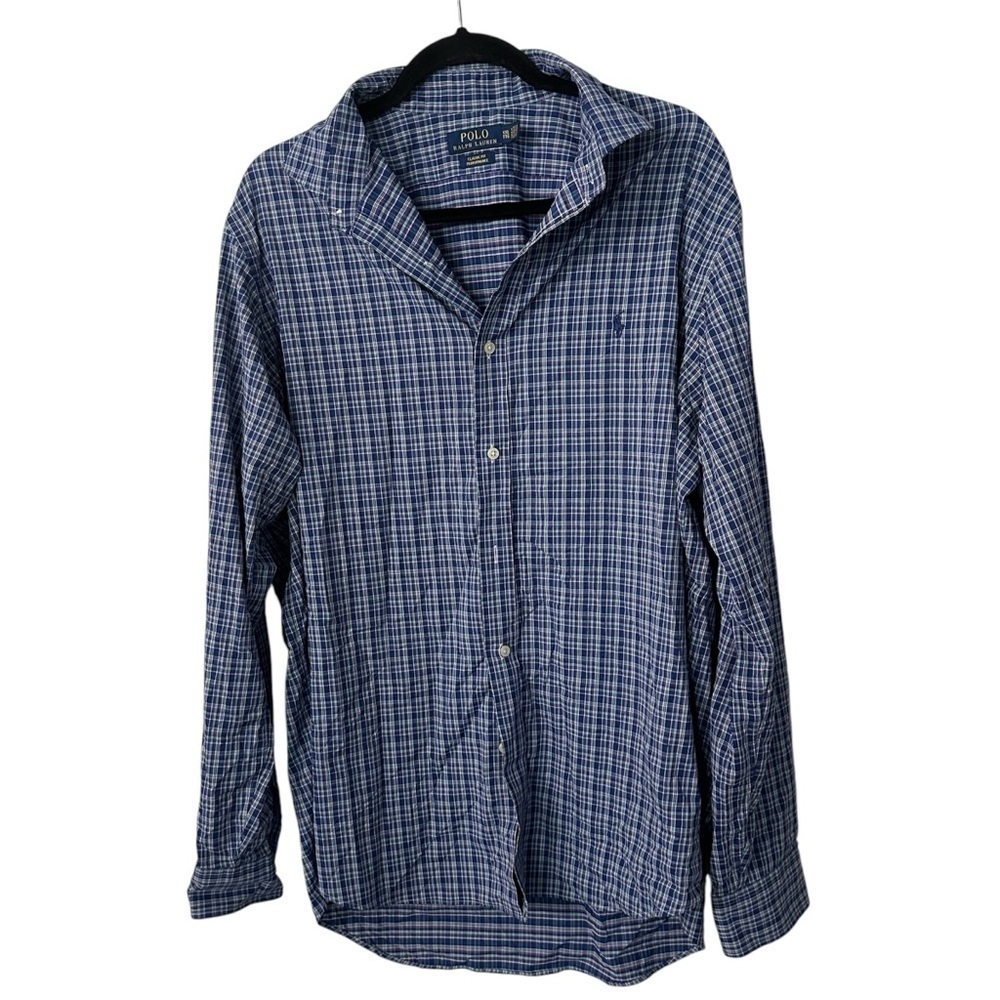 Polo Ralph Lauren Men’s Classic Fit Performance Long Sleeve Plaid Sz XXL GUC